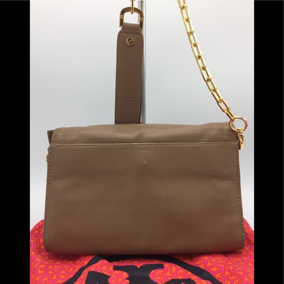 Tory Burch Taupe Leather Convertible Bag - Picture 3 of 16